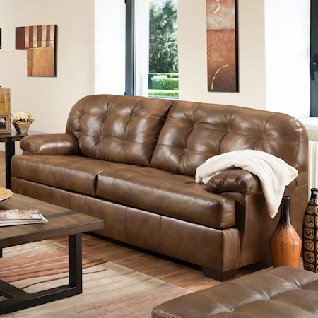 Casual Sofa with Tufted Back